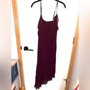 Reformation Liana Dress Prune Floral Midi Dress NWT Size 10